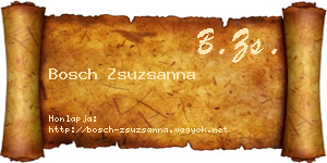 Bosch Zsuzsanna névjegykártya